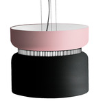 Aspen S40 Pendant - Black / Rose Top Shade