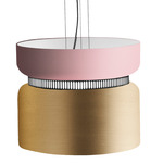 Aspen S40 Pendant - Black / Rose Top Shade