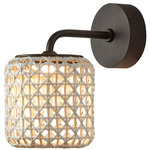 Nans Outdoor Wall Sconce - Graphite Brown / Beige