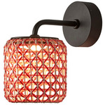 Nans Outdoor Wall Sconce - Graphite Brown / Red