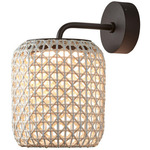 Nans Outdoor Wall Sconce - Graphite Brown / Beige