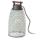 Nans Outdoor Portable Table Lamp - Graphite Brown / Beige