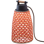 Nans Outdoor Portable Table Lamp - Graphite Brown / Red
