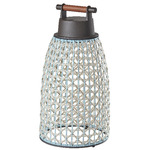 Nans Outdoor Portable Table Lamp - Graphite Brown / Beige