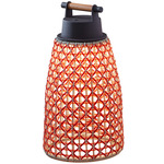 Nans Outdoor Portable Table Lamp - Graphite Brown / Red