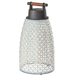 Nans Outdoor Portable Table Lamp - Graphite Brown / Beige