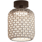 Nans Outdoor Ceiling Light - Graphite Brown / Beige