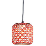 Nans Outdoor Pendant - Graphite Brown / Red