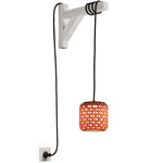 Nans Outdoor Plug-In Pendant - Graphite Brown / Red