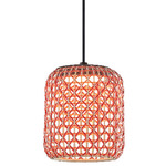 Nans Outdoor Pendant - Graphite Brown / Red