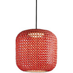 Nans Outdoor Pendant - Graphite Brown / Red