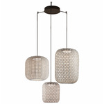 Nans Multi Light Pendant - Graphite Brown / Beige