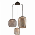 Nans Multi Light Pendant - Graphite Brown / Brown