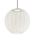 Nans Outdoor Sphere Pendant 120V - Graphite Brown / Beige