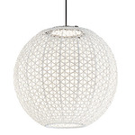 Nans Outdoor Sphere Pendant 120V - Graphite Brown / Beige