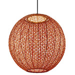 Nans Outdoor Sphere Pendant 120V - Graphite Brown / Red