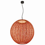 Nans Outdoor Large Sphere Pendant 120-277V - Graphite Brown / Red