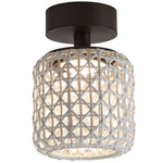 Nans Outdoor Ceiling Light - Graphite Brown / Beige