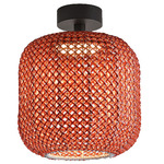 Nans Outdoor Ceiling Light - Graphite Brown / Red