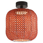 Nans Outdoor Ceiling Light - Graphite Brown / Red