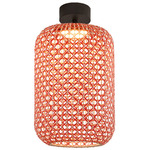 Nans Outdoor Ceiling Light - Graphite Brown / Red