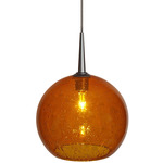 Bobo 2 Pendant - Matte Chrome / Amber