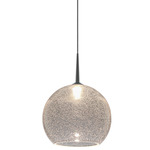 Bobo 2 LED Pendant - Matte Chrome / Clear