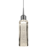 Capella Pendant - Matte Chrome / Clear