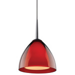 Rainbow LED Pendant - Matte Chrome / Red