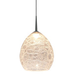 Vibe LED Pendant - Matte Chrome / Ice