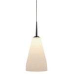 Zara LED Pendant - Matte Chrome / White