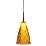 Zara LED Pendant - Matte Chrome / Cinnamon