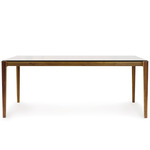 Lisse Glass Top Dining Table - Walnut