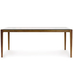 Lisse Glass Top Dining Table - Walnut