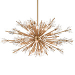 Starburst Crystal Chandelier - Satin Brass / Crystal