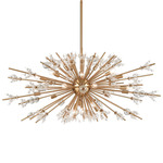 Starburst Crystal Chandelier - Satin Brass / Crystal