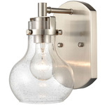 Salamanca Wall Sconce - Satin Nickel / Clear Seeded