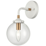 Boudreaux Wall Sconce - Matte White / Clear