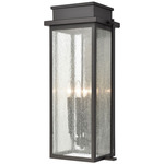 Braddock Outdoor Wall Sconce - Architectural Bronze / Clear Seeded