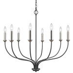 Madeline Chandelier - Dark Gray / Polished Nickel