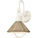 Cape May Wall Sconce - White / Driftwood