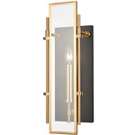 Mechanist Wall Sconce - Black / Satin Brass / Clear