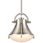 Urbanite Pendant - Satin Nickel / Etched Glass