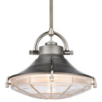 Urbanite Pendant - Weathered Zinc / Clear