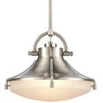 Urbanite Pendant - Satin Nickel / Etched Glass