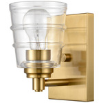Pulsate Wall Sconce - Satin Brass / Clear