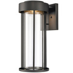 Brillis Outdoor Wall Sconce - Matte Black / Clear