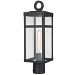 Dalton Outdoor Pier/ Post Mount - Black / Clear Seedy