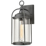Catalonia Outdoor Wall Sconce - Zinc / Clear Seeded