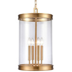 Mendoza Pendant - Brushed Gold / Clear